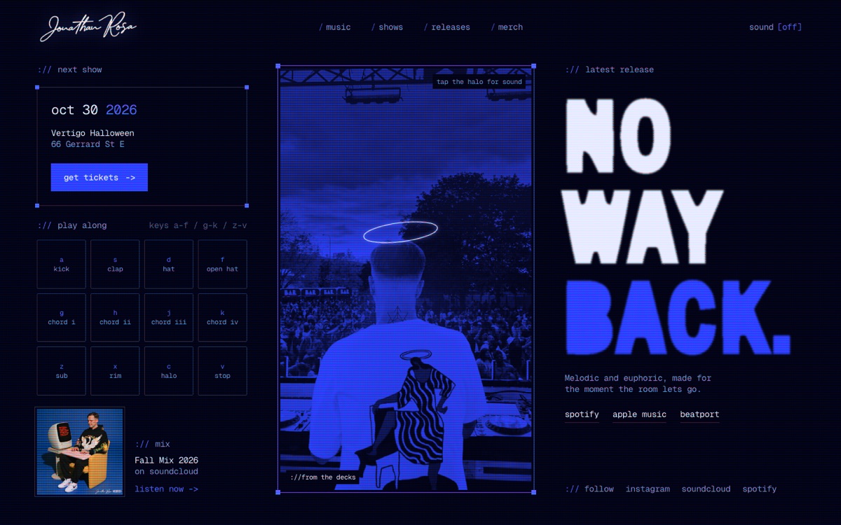 Dark booth poster homepage